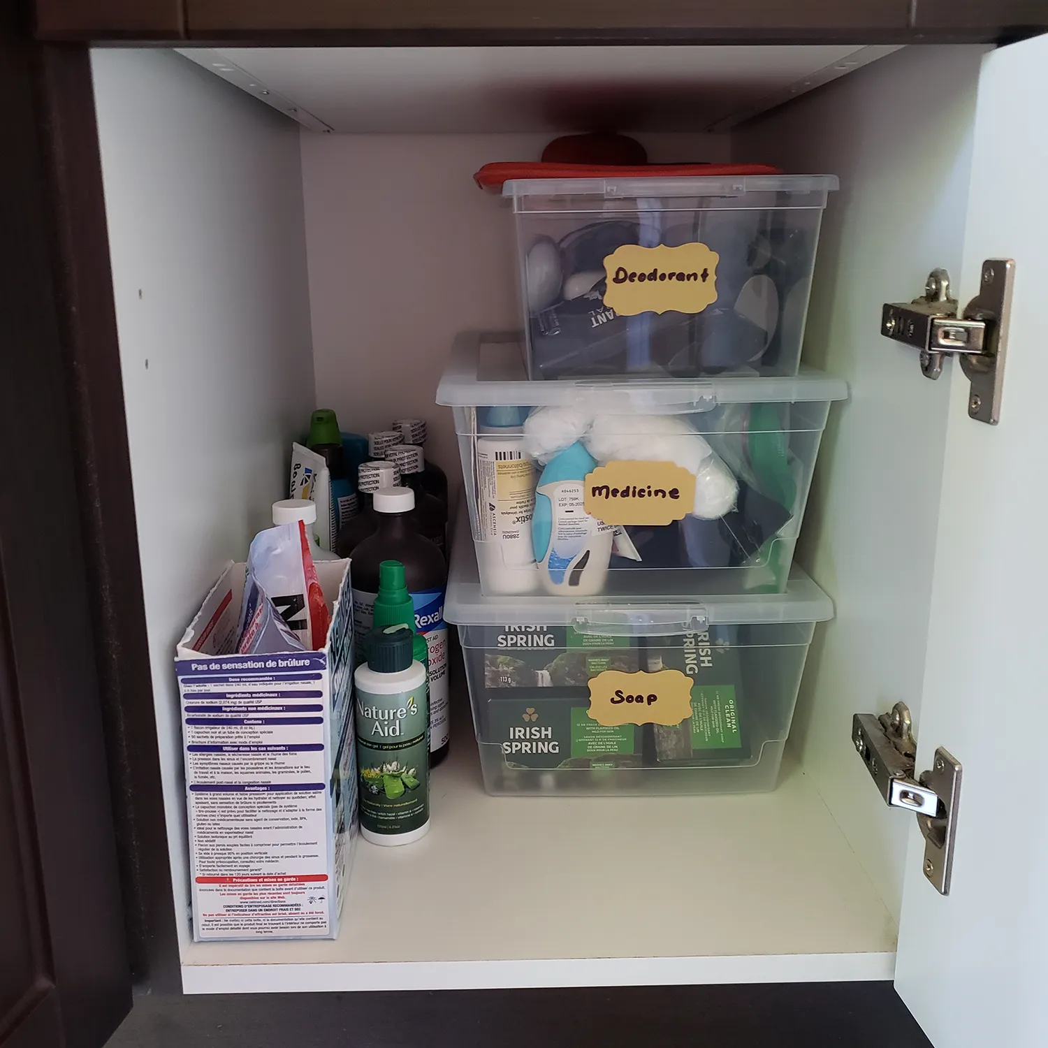 After Simple Joyous Home Bathroom Cupboard Organization