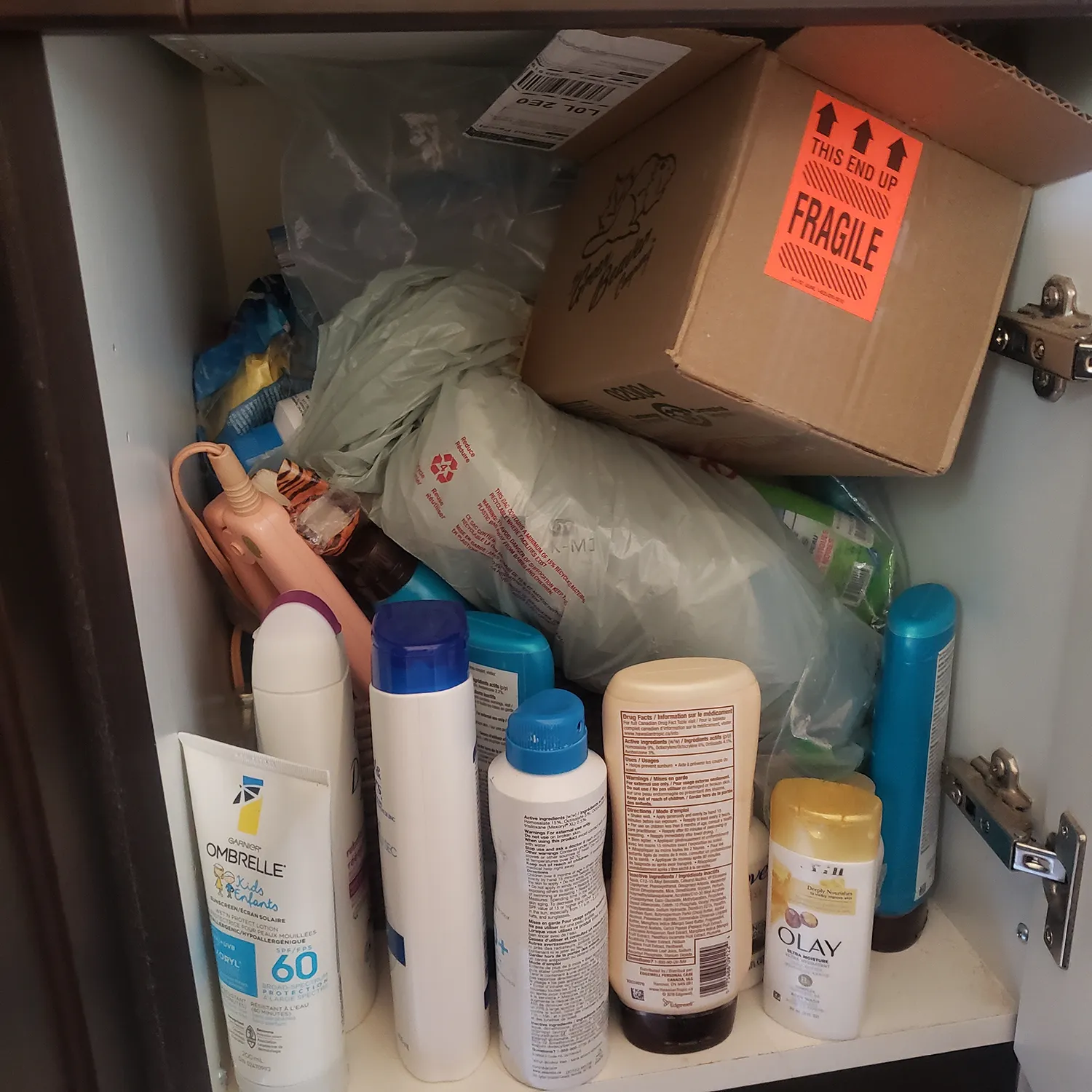 Before Simple Joyous Home Bathroom Cupboard Organization